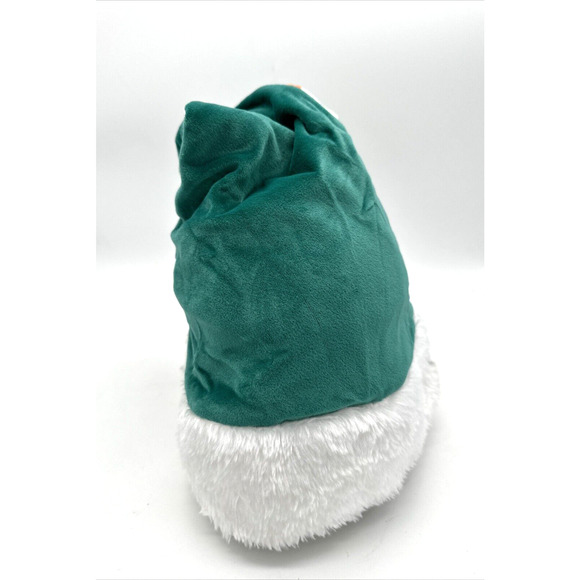 Miami Dolphins Adult Plush NFL Big Logo Solid Color Holiday Santa Hat NWOT - Picture 3 of 7